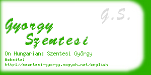 gyorgy szentesi business card