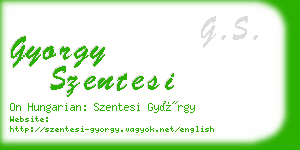 gyorgy szentesi business card